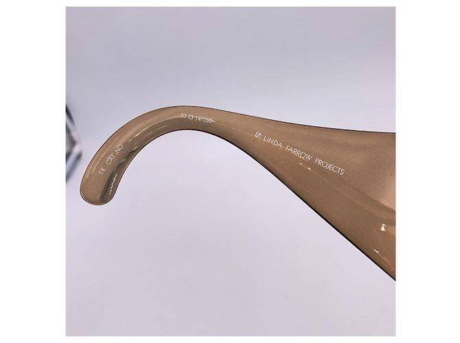 Jeremy Scott Gafas de sol claras marrones JS/HANDS/2 de Linda Farrow Castaño - vista 3