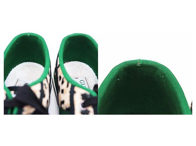 Sneaker in shearling goffrato Gucci GG Giallo - vista 7