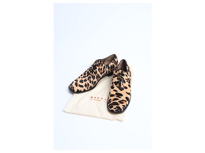 Marni Scarpe in pelo di vitello con stampa leopardata neutra - taglia EU 40 - vista 7