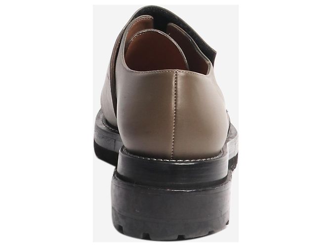Marni Scarpe in pelle con strap in velcro marroni e nere - taglia EU 40 Marrone - vista 3
