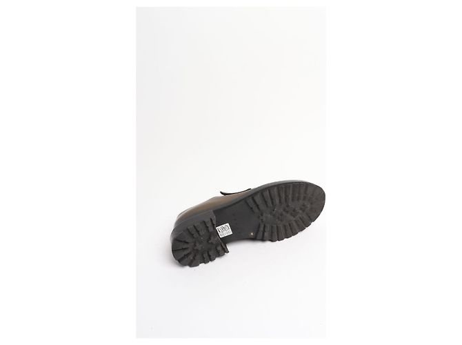 Marni Scarpe in pelle con strap in velcro marroni e nere - taglia EU 40 Marrone - vista 4