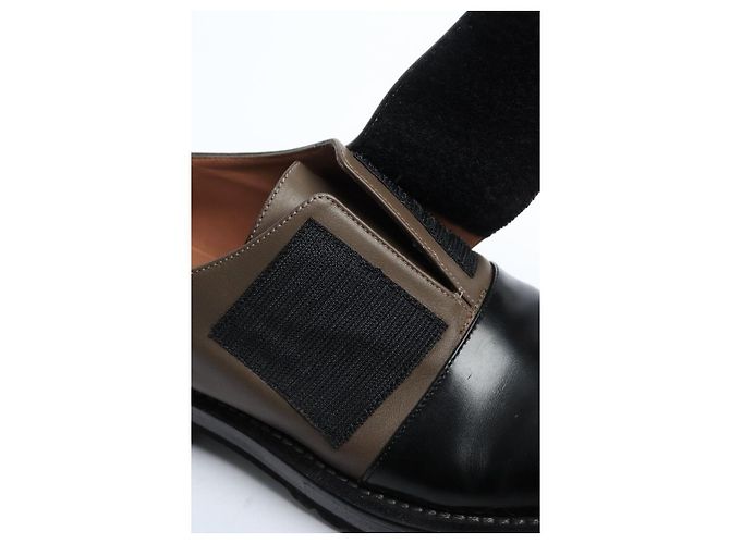Marni Scarpe in pelle con strap in velcro marroni e nere - taglia EU 40 Marrone - vista 6