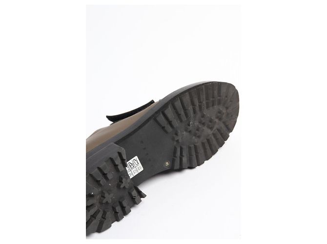 Marni Scarpe in pelle con strap in velcro marroni e nere - taglia EU 40 Marrone - vista 7