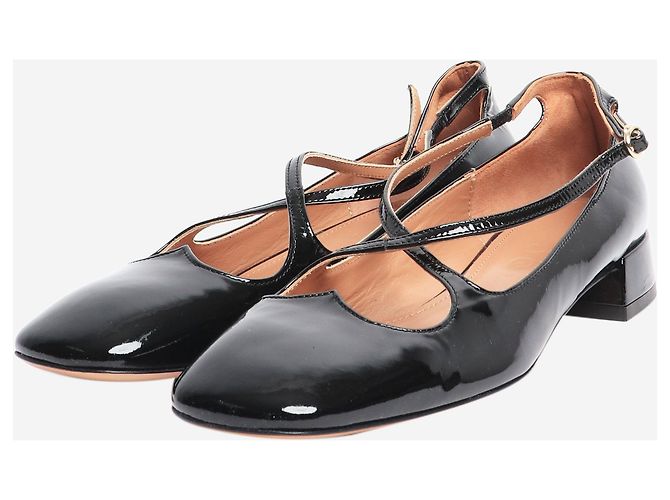 Autre Marque Schwarze Lacklederschuhe mit Absatz - Größe EU 40 - Ansicht 2