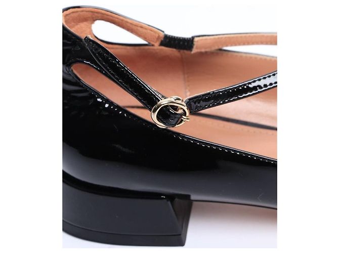 Autre Marque Schwarze Lacklederschuhe mit Absatz - Größe EU 40 - Ansicht 4