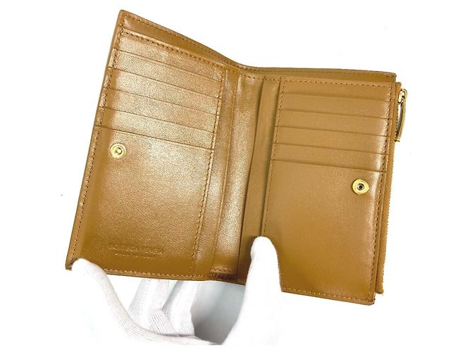Billetera Compacta Cassette 667130 Bottega Veneta Beige - vista 10