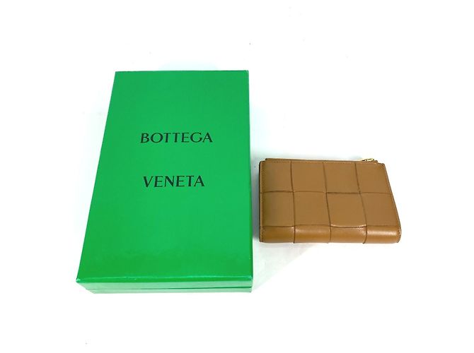 Billetera Compacta Cassette 667130 Bottega Veneta Beige - vista 3