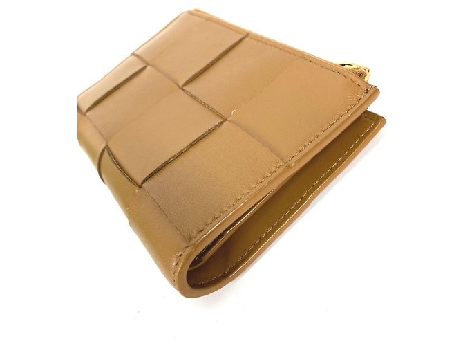 Billetera Compacta Cassette 667130 Bottega Veneta Beige - vista 4
