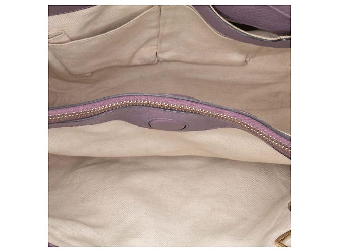 Bamboo Borsa shopper media in pelle di vitello viola con bambù Gucci Porpora - vista 4