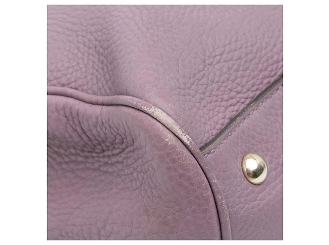 Bamboo Borsa shopper media in pelle di vitello viola con bambù Gucci Porpora - vista 7