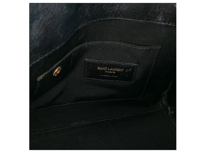 Jour Borsa Satchel Nano in Vernice Nera di Saint Laurent Nero - vista 5