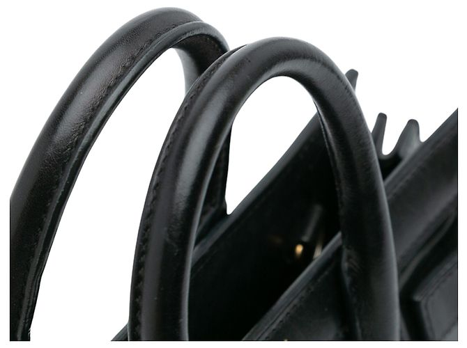 Jour Borsa Satchel Nano in Vernice Nera di Saint Laurent Nero - vista 8