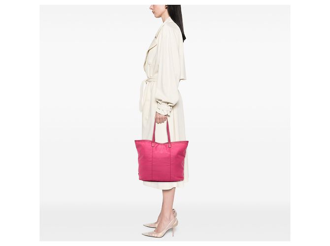 Prada Pink Tessuto Canapa Logo Tote - Ansicht 10