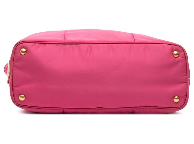 Prada Pink Tessuto Canapa Logo Tote - Ansicht 3