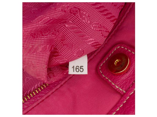 Prada Pink Tessuto Canapa Logo Tote - Ansicht 6