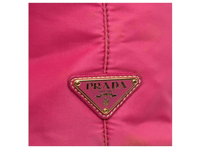 Prada Pink Tessuto Canapa Logo Tote - Ansicht 7