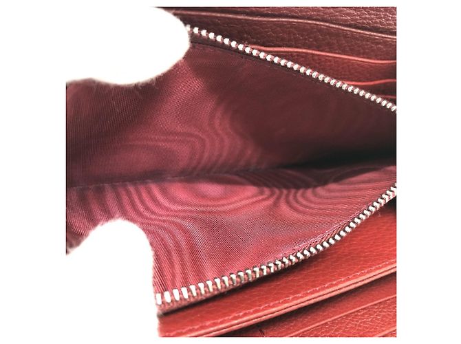 Portafoglio bi-fold in pelle rossa Prada Rosso - vista 11