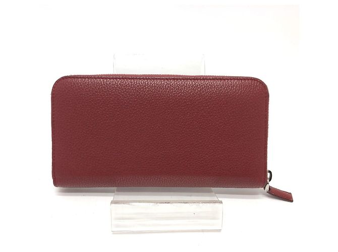 Portafoglio bi-fold in pelle rossa Prada Rosso - vista 2