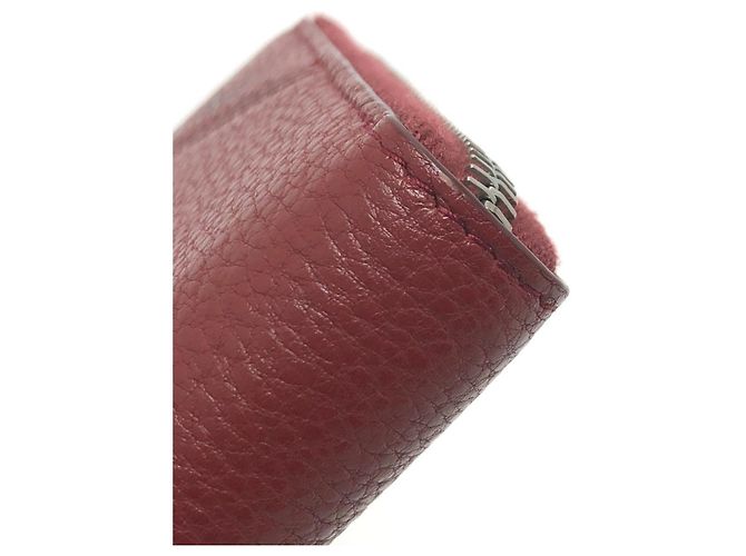 Portafoglio bi-fold in pelle rossa Prada Rosso - vista 5