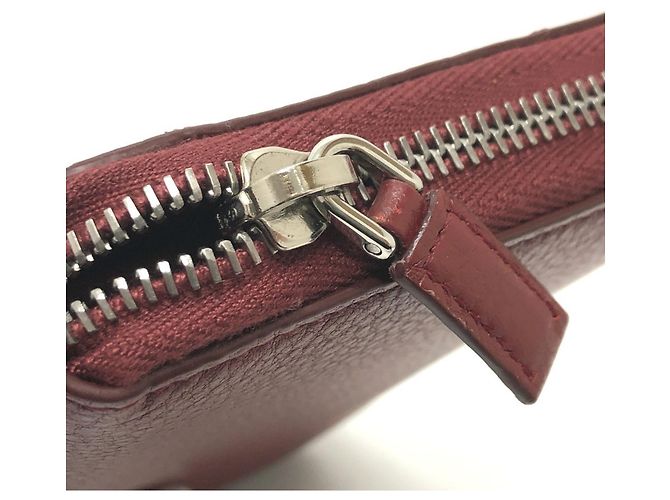 Portafoglio bi-fold in pelle rossa Prada Rosso - vista 8
