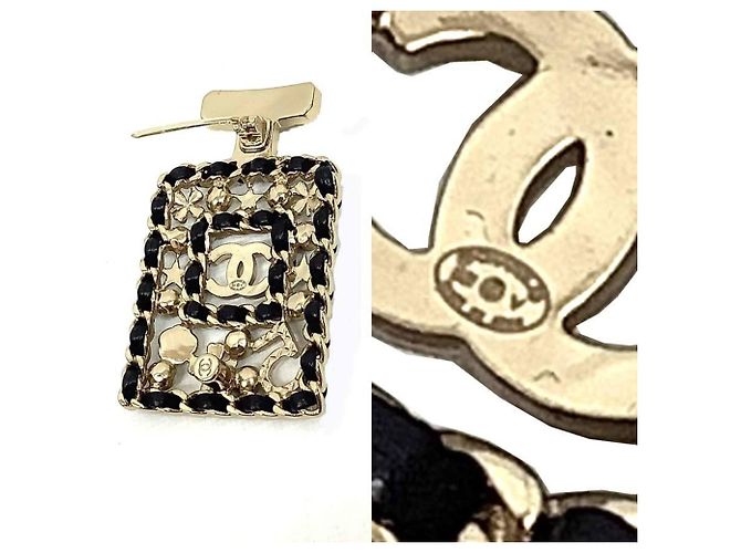 Spilla Chanel con motivo a bottiglia Nero D'oro - vista 3
