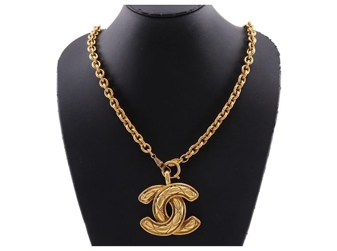 Collana in Oro Placcato Matelassé Chanel D'oro - vista 2