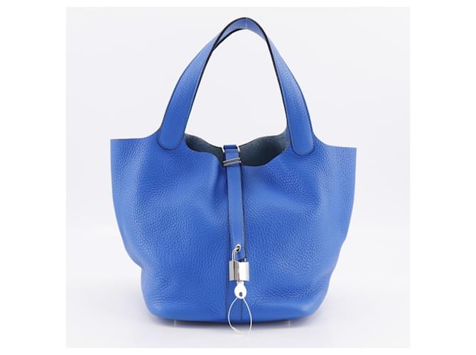 Borsa Hermès Picotin Lock MM Blu - vista 20
