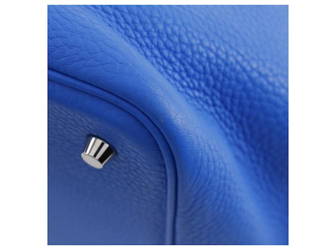 Borsa Hermès Picotin Lock MM Blu - vista 5