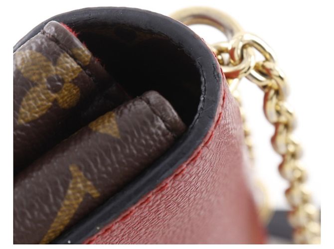 Saint Praseed Schultertasche von Louis Vuitton Braun Rot Fuschia - Ansicht 12