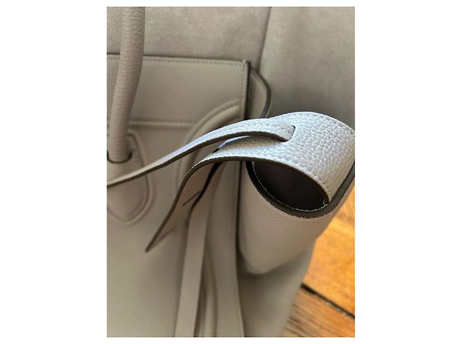 Bolsa de mão Céline Phantom em couro cinza - vista 8