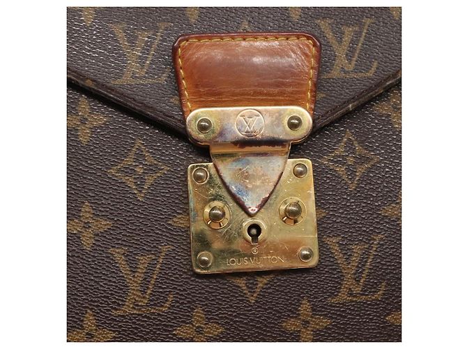 LOUIS VUITTON Briefcase Consigliere Monogramma M53331 LV Auth 141889 - vista 9