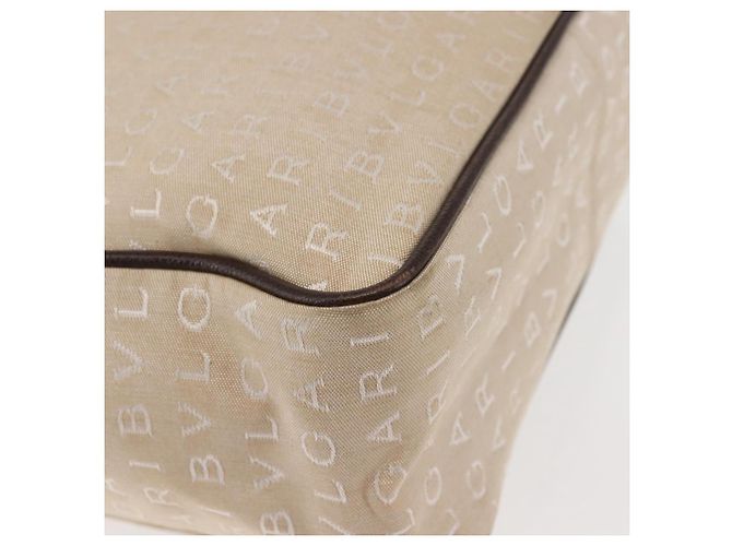 Bulgari Borsa Tote BVLGARI Logo Mania Canvas Beige Argento Auth BA5834 - vista 15