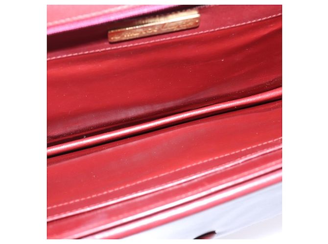 CARTIER Borsa a Spalla Must Line Pelle Bordeaux Oro Auth bs29536 D'oro Bordò - vista 11