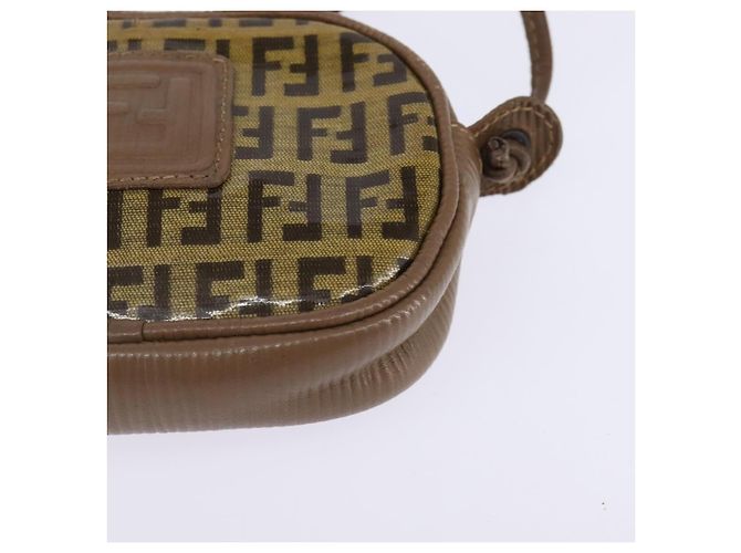 Fendi Borsa a spalla in tela Zucchino beige Auth ep10936 - vista 14