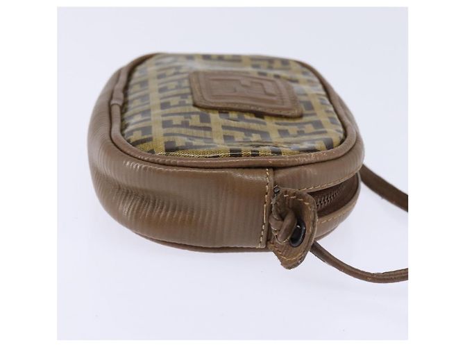 Fendi Borsa a spalla in tela Zucchino beige Auth ep10936 - vista 4