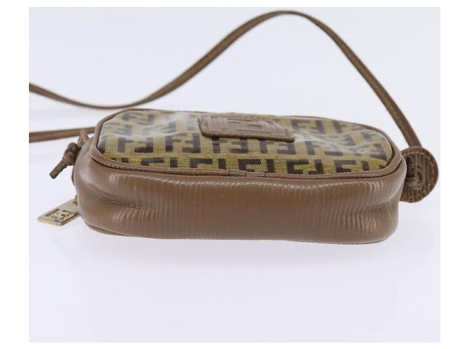 Fendi Borsa a spalla in tela Zucchino beige Auth ep10936 - vista 5