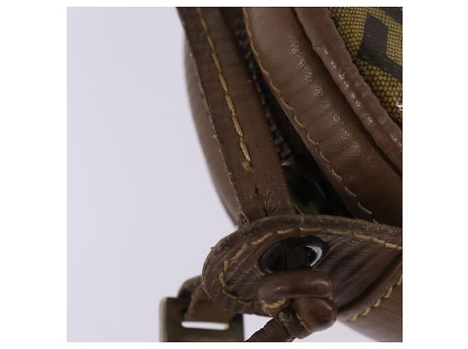 Fendi Borsa a spalla in tela Zucchino beige Auth ep10936 - vista 9