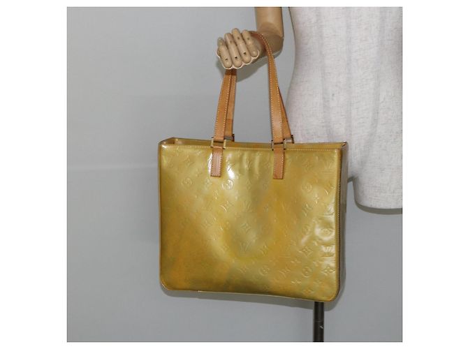 LOUIS VUITTON Monogram Vernis Columbus Tote Bag Gris M91028 LV Auth 142612 Grey - view 25