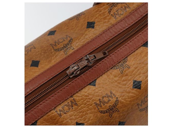 Borsa MCM Logogram Vicetos in pelle PVC marrone e oro Auth BA6052 D'oro - vista 10