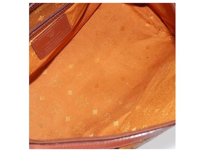 Borsa MCM Logogram Vicetos in pelle PVC marrone e oro Auth BA6052 D'oro - vista 11