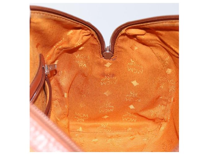 Borsa MCM Logogram Vicetos in pelle PVC marrone e oro Auth BA6052 D'oro - vista 18