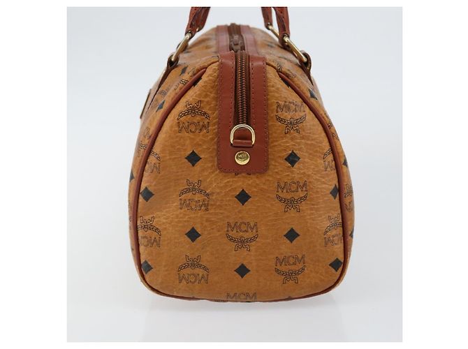Borsa MCM Logogram Vicetos in pelle PVC marrone e oro Auth BA6052 D'oro - vista 4
