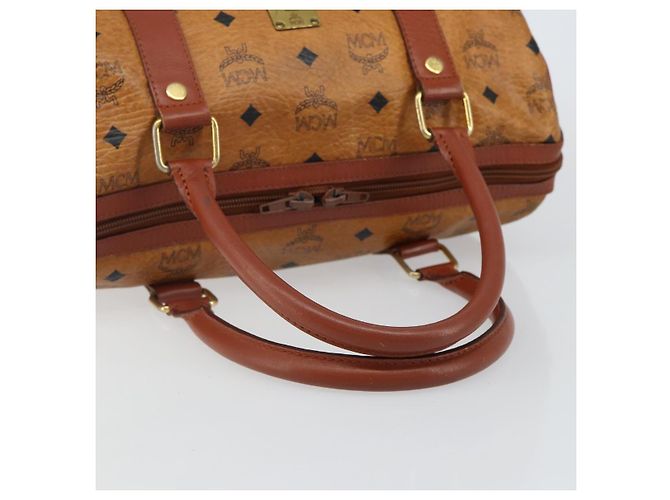 Borsa MCM Logogram Vicetos in pelle PVC marrone e oro Auth BA6052 D'oro - vista 7