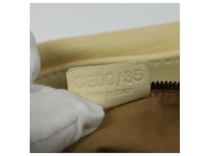Céline Borsa a Spalla in Pelle CELINE con Borchie Crema Auth 141874 Crudo - vista 12