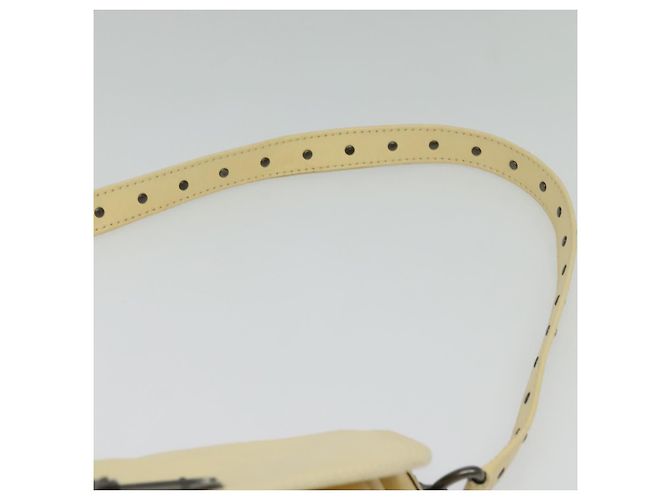 Céline Borsa a Spalla in Pelle CELINE con Borchie Crema Auth 141874 Crudo - vista 14