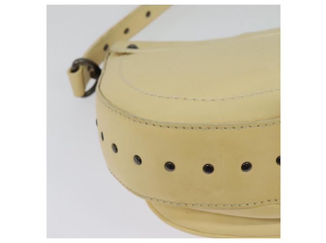Céline Borsa a Spalla in Pelle CELINE con Borchie Crema Auth 141874 Crudo - vista 16