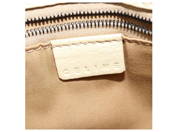 Céline Borsa a Spalla in Pelle CELINE con Borchie Crema Auth 141874 Crudo - vista 18