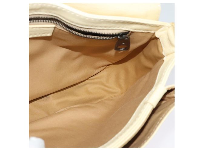 Céline Borsa a Spalla in Pelle CELINE con Borchie Crema Auth 141874 Crudo - vista 19