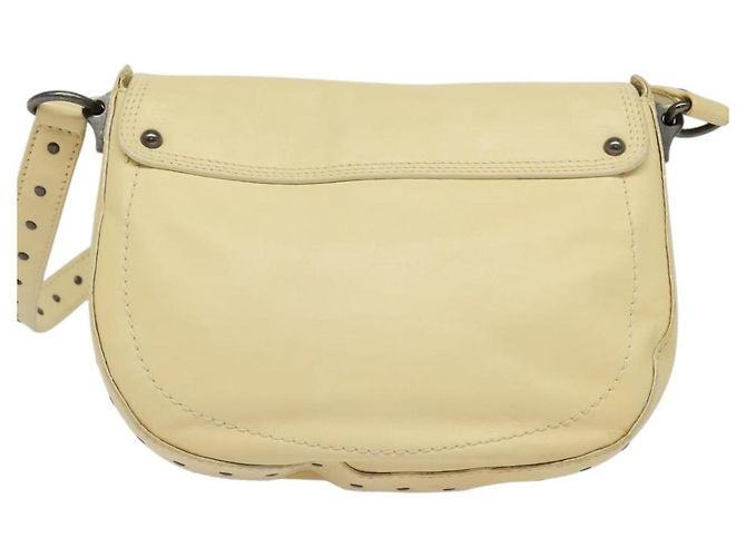 Céline Borsa a Spalla in Pelle CELINE con Borchie Crema Auth 141874 Crudo - vista 2