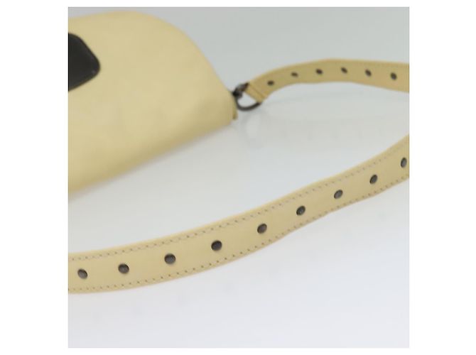 Céline Borsa a Spalla in Pelle CELINE con Borchie Crema Auth 141874 Crudo - vista 7